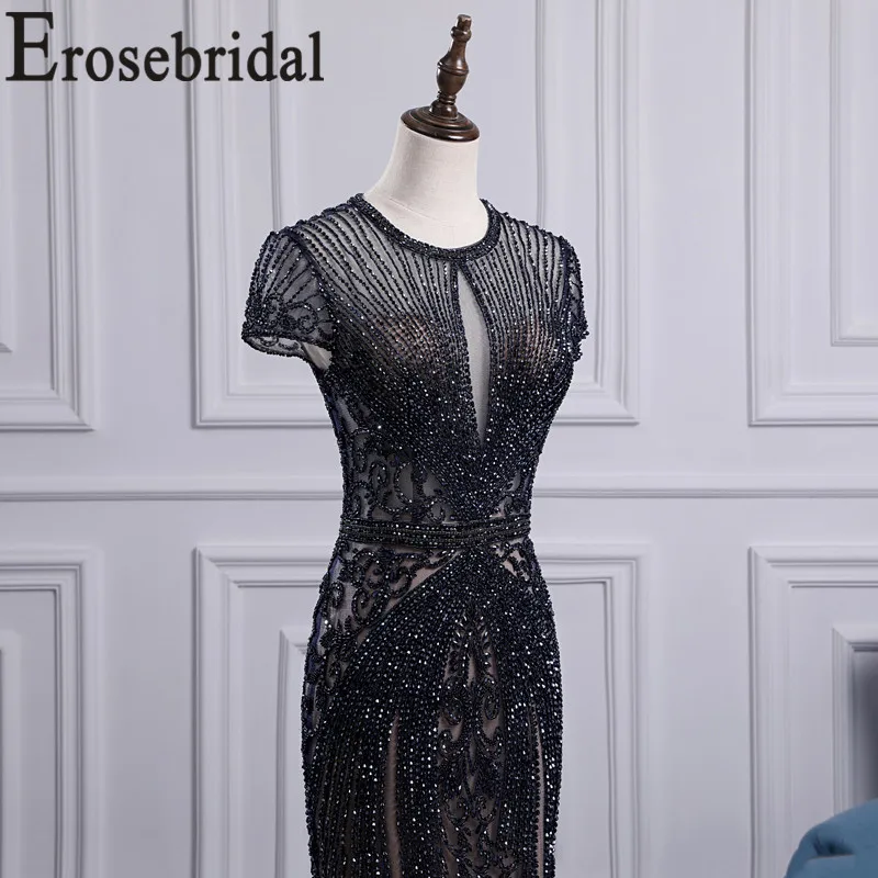 Erosebridal, короткий рукав, Русалка, вечернее платье с бюстгальтером, элегантное, на молнии, сзади, длинное, официальное, женское, вечернее платье, платье для вечеринки