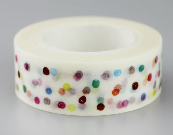 

15mmx10m colorful round decorative tape(1piece)