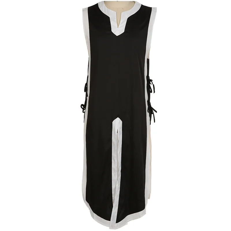 Men's Medieval Viking Norman Warriors Costume Tabard Tunic Defender Guard Long Top Sleeveless Vest Slit Shirt For Adult Men |