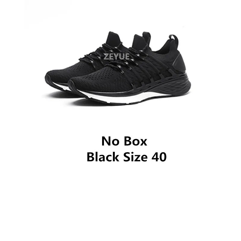 Black Without Box 40 Оригинальные кроссовки Mijia 3 Mi Mijia Shoes3 для мужчин, спортивная обувь для бега, композитная подошва, искусственная кожа, устойчивая поддержка, толстая стелька-губка - Цвет: Black Without Box 40
