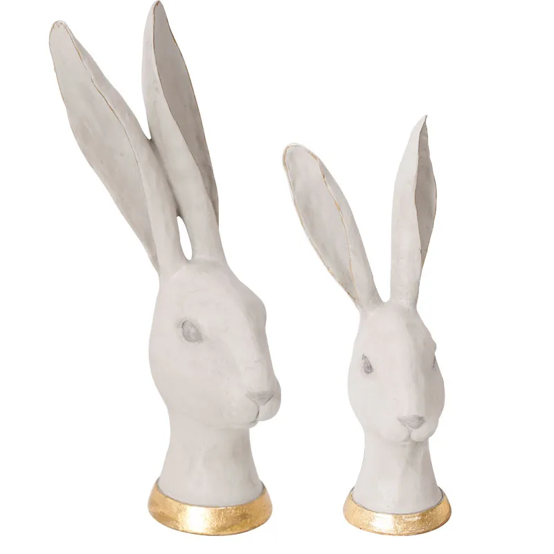 Suprimentos para Casa Sala de Estar Decoração do Escritório Decoração Ornamentos Exibição Resina Coelho Escultura & Estátua Mobiliário