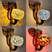 elephant wall lamp american country bar lamp european personalized creative bedside lamp living room background wall lamp