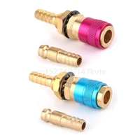 water cooled gas adapter quick connector fitting for tig welding torch 8mm plug random color