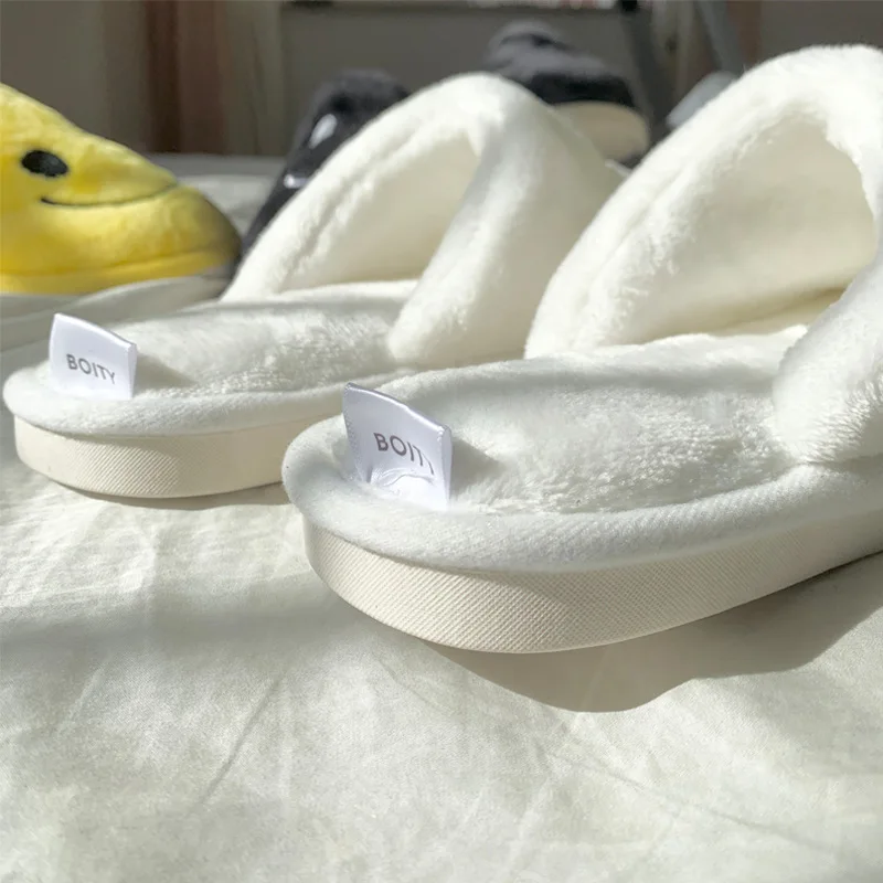 Шлепанцы женские домашние с мультяшным рисунком теплые зимние тапочки без