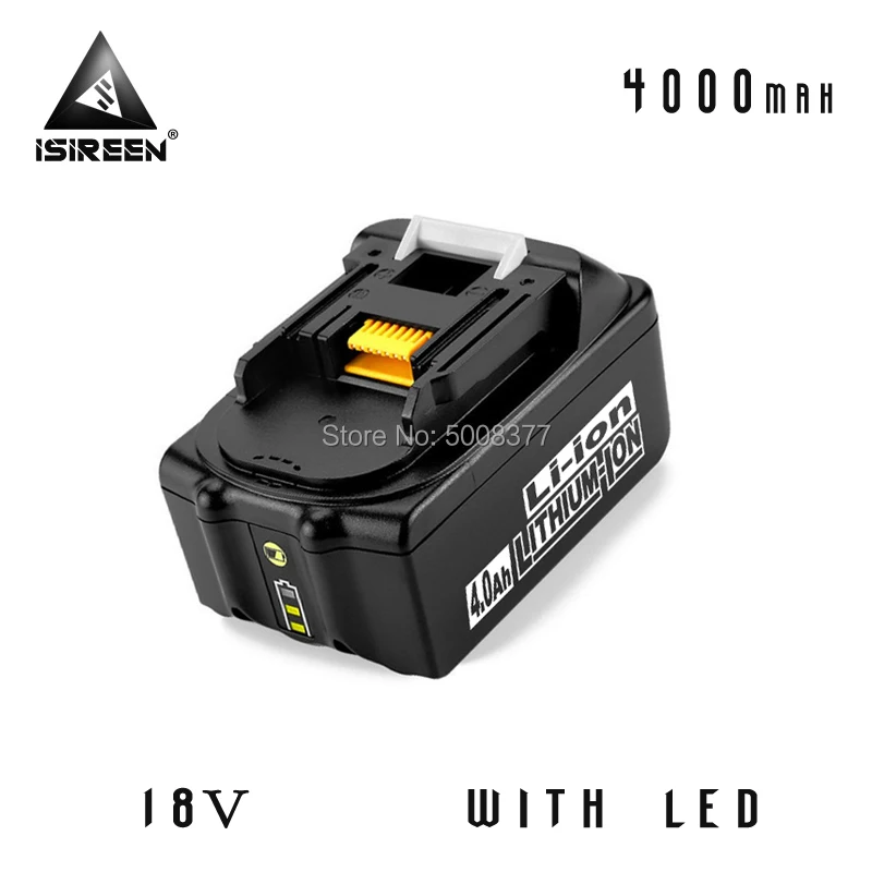 Замена перезаряжаемой литий-ионной батареи на 4000 мАч для инструмента Makita 18V BL1840 BL1830 BL1815 194230-4 LXT400 Pack on.
