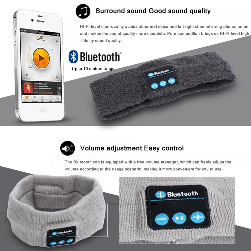 Новинка 2020 Bluetooth hi fi музыкальный плеер повязка на голову для музыки спортивные