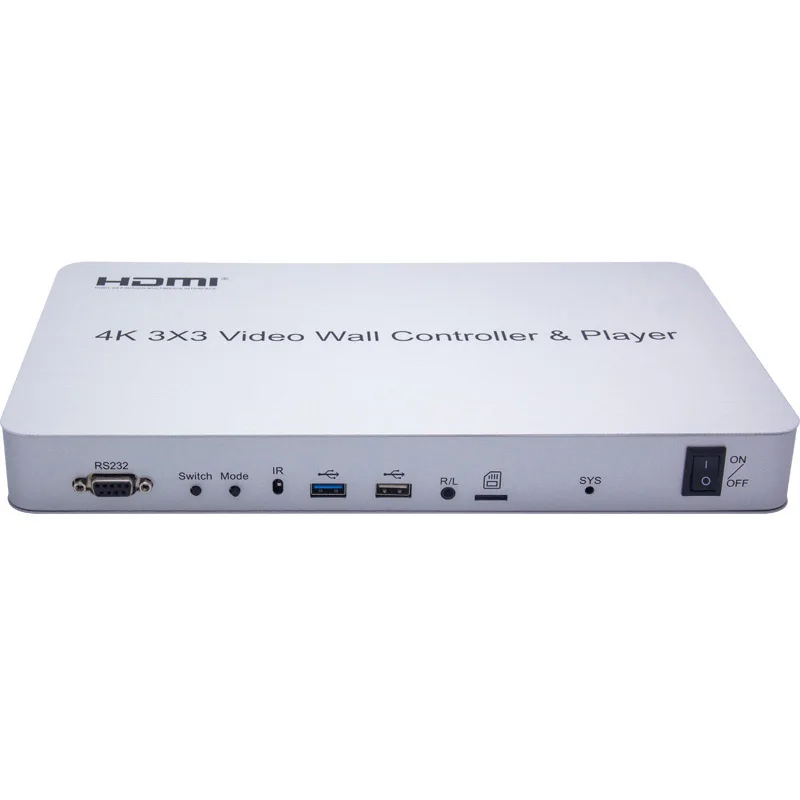 Видеоконтроллер настенный 4K 3x3 HDMI USB плеер RS232 KVM видеопроцессор Splicer1X2 1x4 2x2 2x3 2x4 3x2