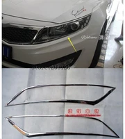 free shipping 2011 2013 for kia optimak5 abs chrome front headlight lamp cover