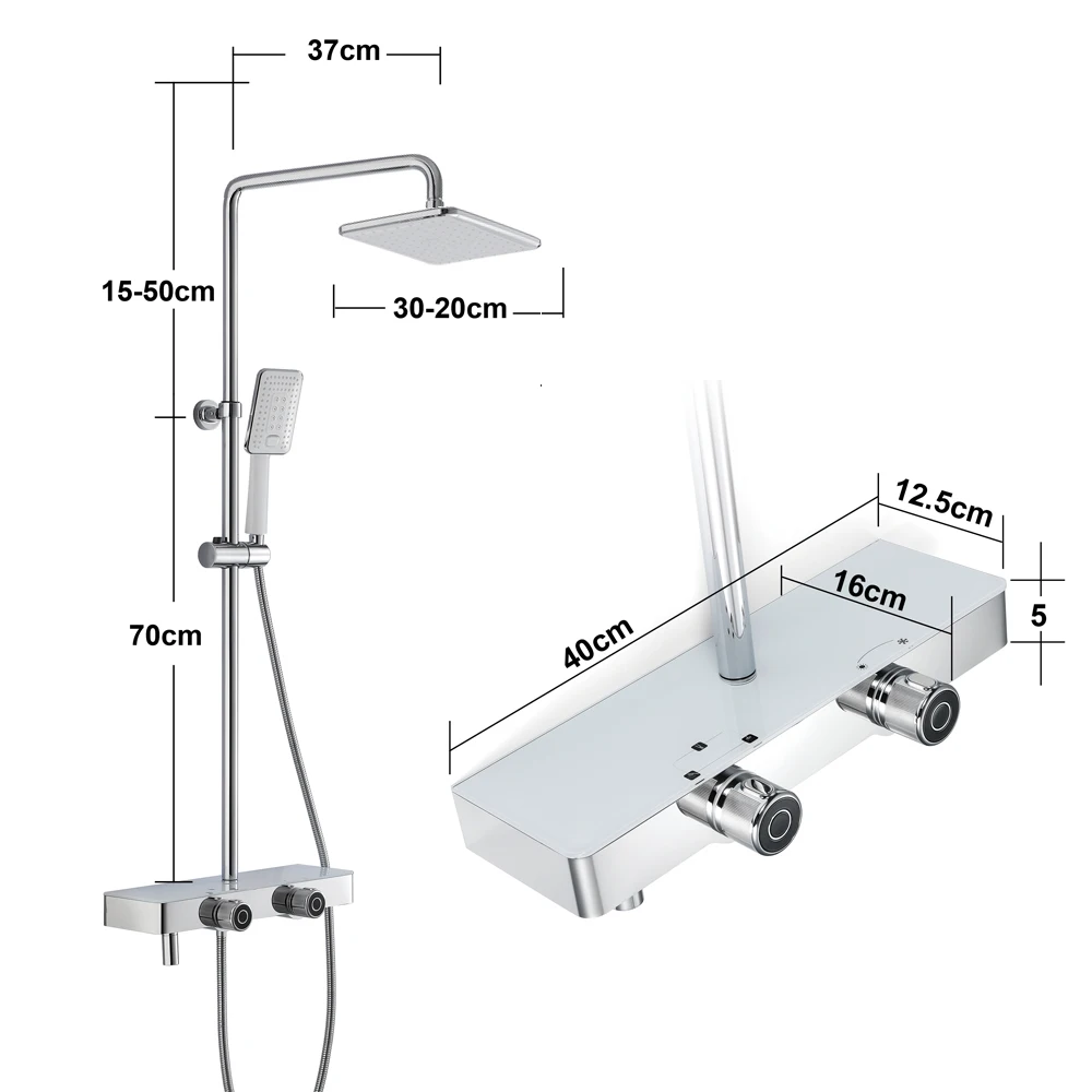 HIDEEP ванная комната тропический ливень хромированная Ванная смеситель для душа