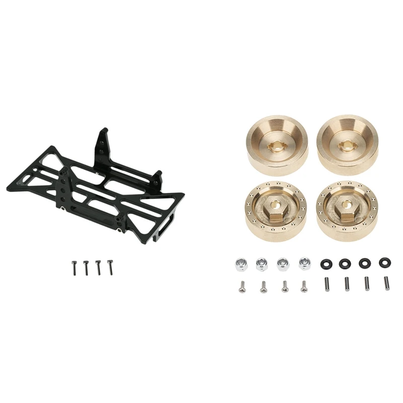 

6Mm Thick Brass Brake Disc Wheel Hex Adapter Combiner With Metal Battery Tray Holder Bracket Frame Upgrade Parts