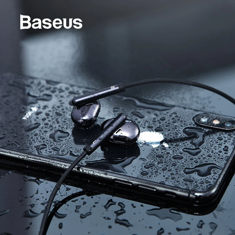 Baseus S30 Bluetooth наушники беспроводные легкие спортивные наушники IPX5 водонепроницаемые 3D стерео бас наушники с HD микрофоном для телефона