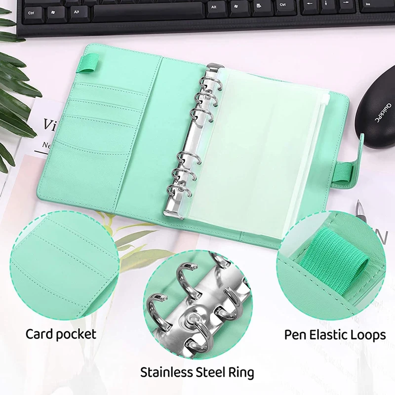 

12 Pieces of Transparent Plastic A6 Binder Envelopes,Waterproof Cash Budget Envelope System,with Label Stickers