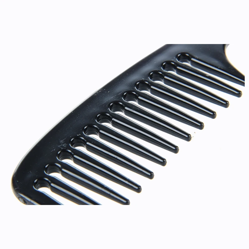 

2 Pcs Hairstyle DIY Wide Tooth Plastic Curly Hair Care Handgrip Comb 9"