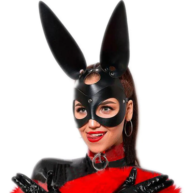 БДСМ маска для глаз секс бондаж взрослых игра Фетиш Кролик косплей игрушки