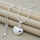 Женское ожерелье из серебра 925 пробы, в форме сердца