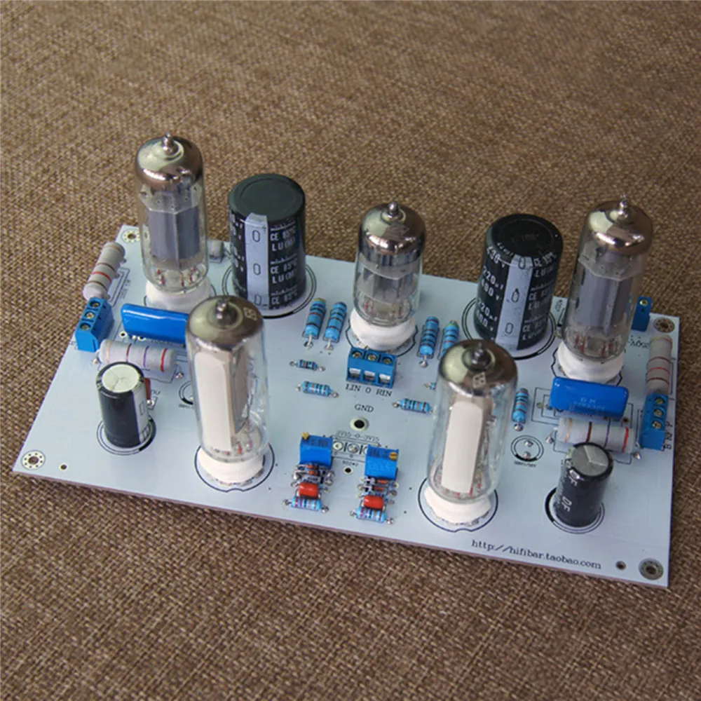 HIFI Stereo Vacuum Tube Amp Power Amplifier PCB 6E2 Level Indicator Bare Board DIY Kit 6N2/6N1+6P1 3W*2 | Электроника