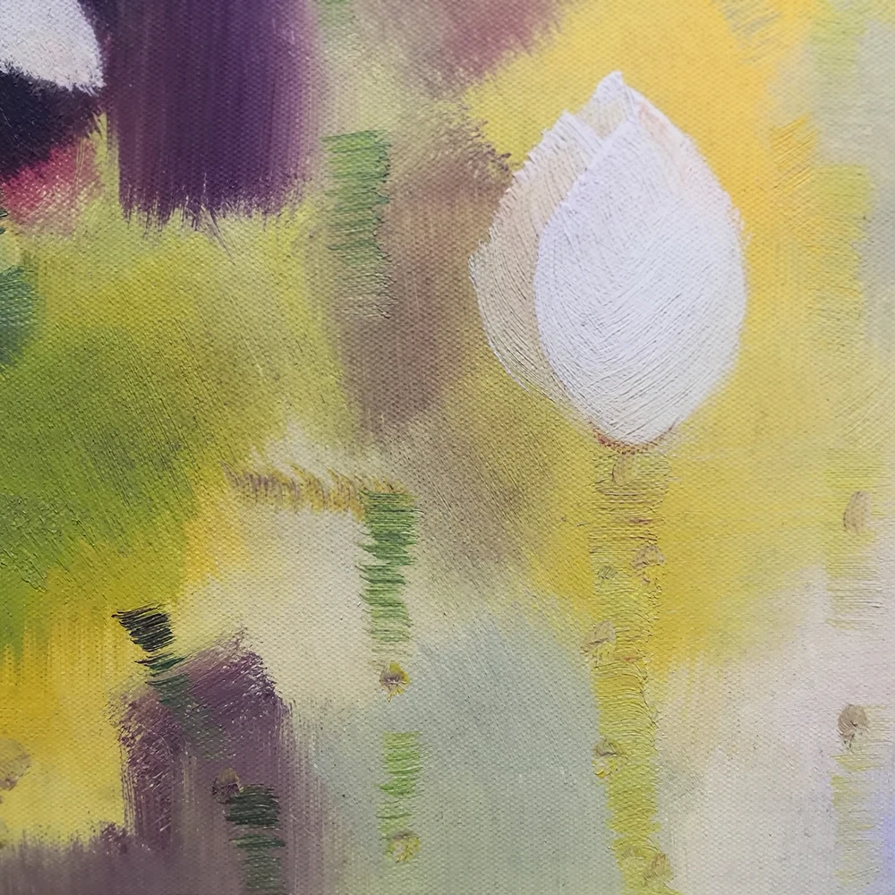 

lotus art oil on canvas hand paint flower painting impressionist for deco
