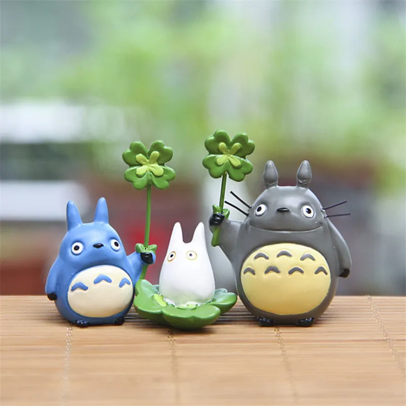3 шт./компл. креативные милые DIY Смола Тоторо кукла микро пейзажные миниатюры
