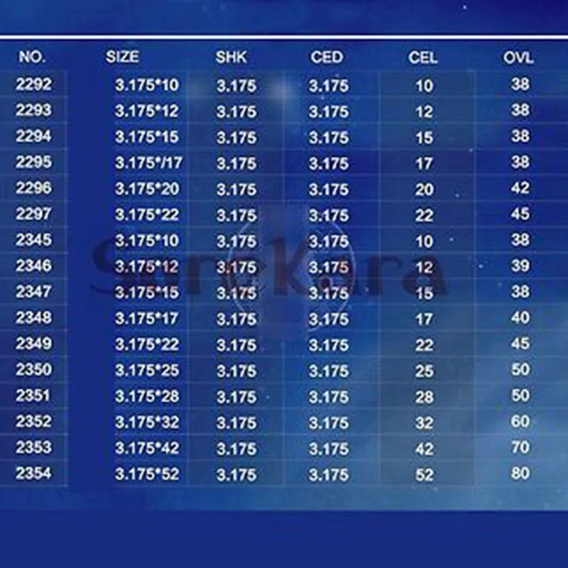 Фрезы по дереву с ЧПУ 3 175*28 мм спиральные торцевые фрезы одной канавкой карбида