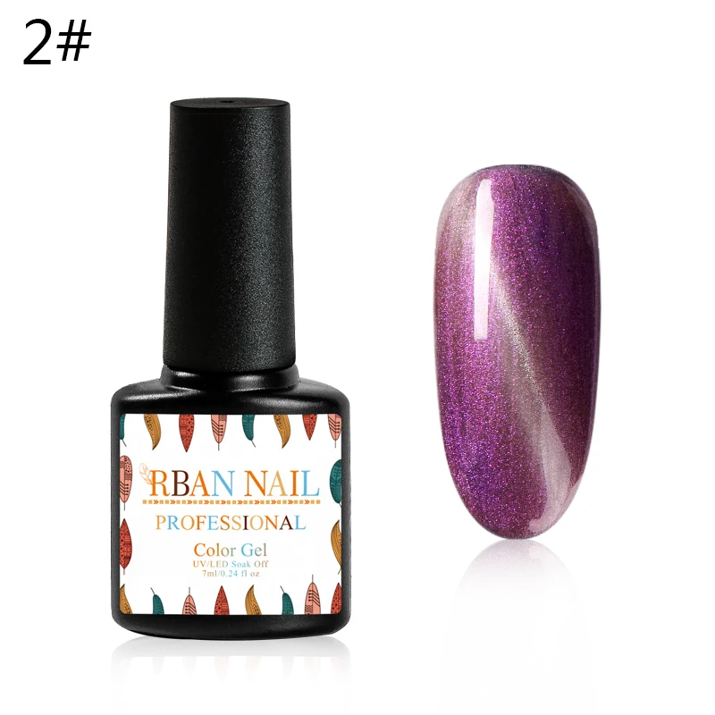 RBAN NAIL УФ Гель-лак для ногтей волшебный Звездный Гель-лак для ногтей с эффектом «кошачий глаз» лак Магнитный голографический УФ замачиваемый стойкий Гель-лак - Цвет: K1050