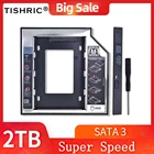 Корпус TISHRIC Optibay для второго жесткого диска SATA 12,7, 9,5 мм3,0 мм, корпус для SSD-2 ТБ 2,5 дюйма для ноутбука, адаптер для CD-ROM, DVD-HDD