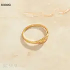 Женские кольца SOMMAR с золотым наполнением, размер 6, 7, 8, 2021