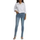 Женская Осенняя рубашка из полиэстера с пуговицами и карманами