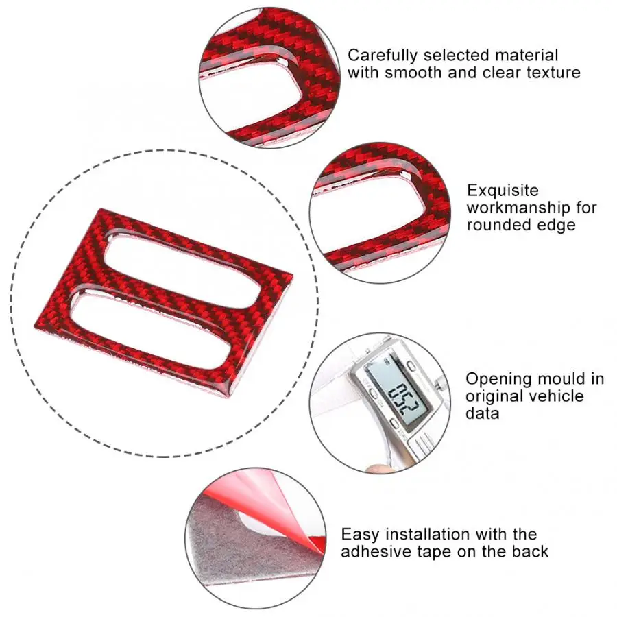 Наклейка на решетку вентиляции центральной консоли из углеродного волокна