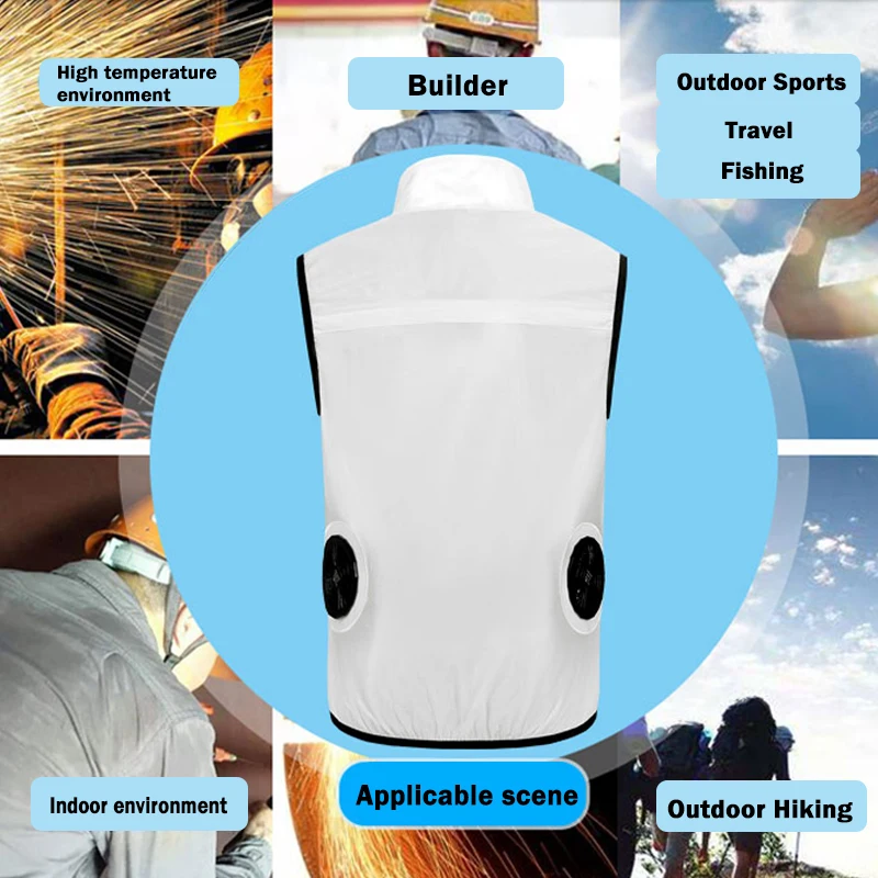Жилет мужской/женский охлаждающий с вентилятором и USB зарядкой|Жилетки для
