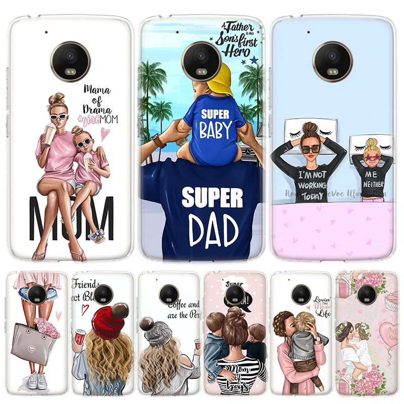 Чехол для телефона Baby Mom Girl Queen Motorola MOTO G8 G7 G6 G5 G5S G4 E6 E5 E4 Plus Play Power One Action мягкий