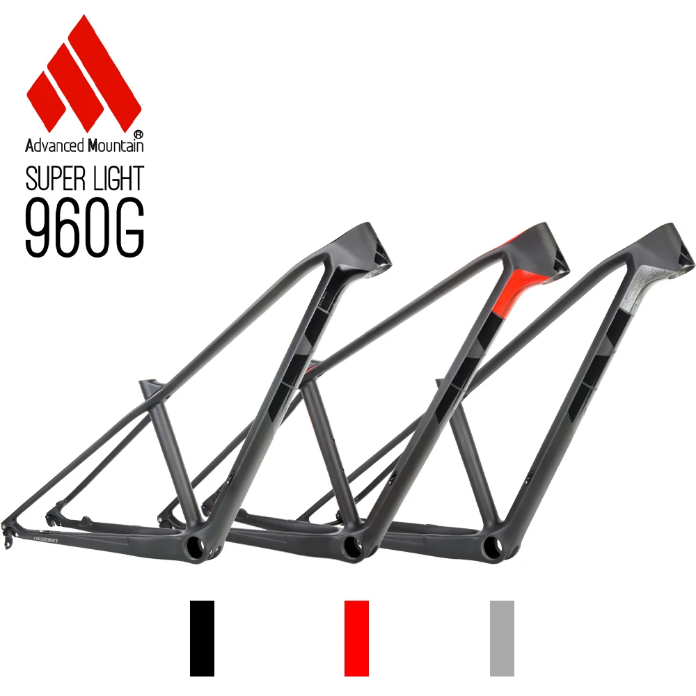 Карбоновая рама для велосипеда MTB горного 960g 27 5 er 15 ''/17 5&quot 142*12 мм XC матовая