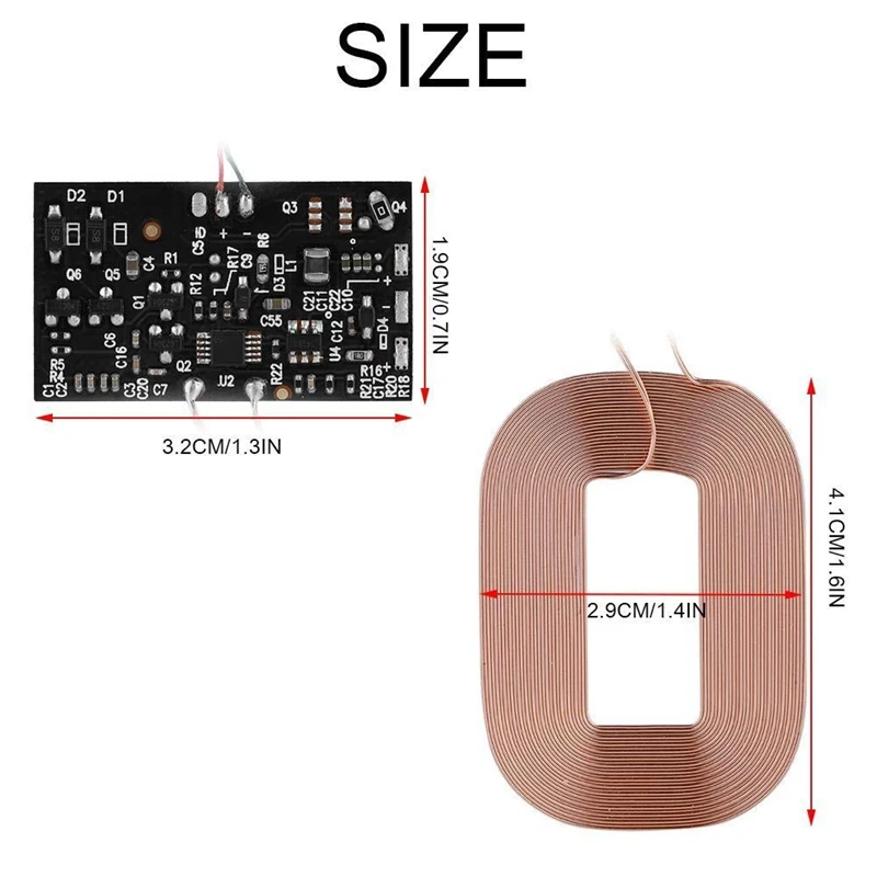 DIY Qi стандарт беспроводной зарядки катушки модуль приемника печатной платы 5 В 1A