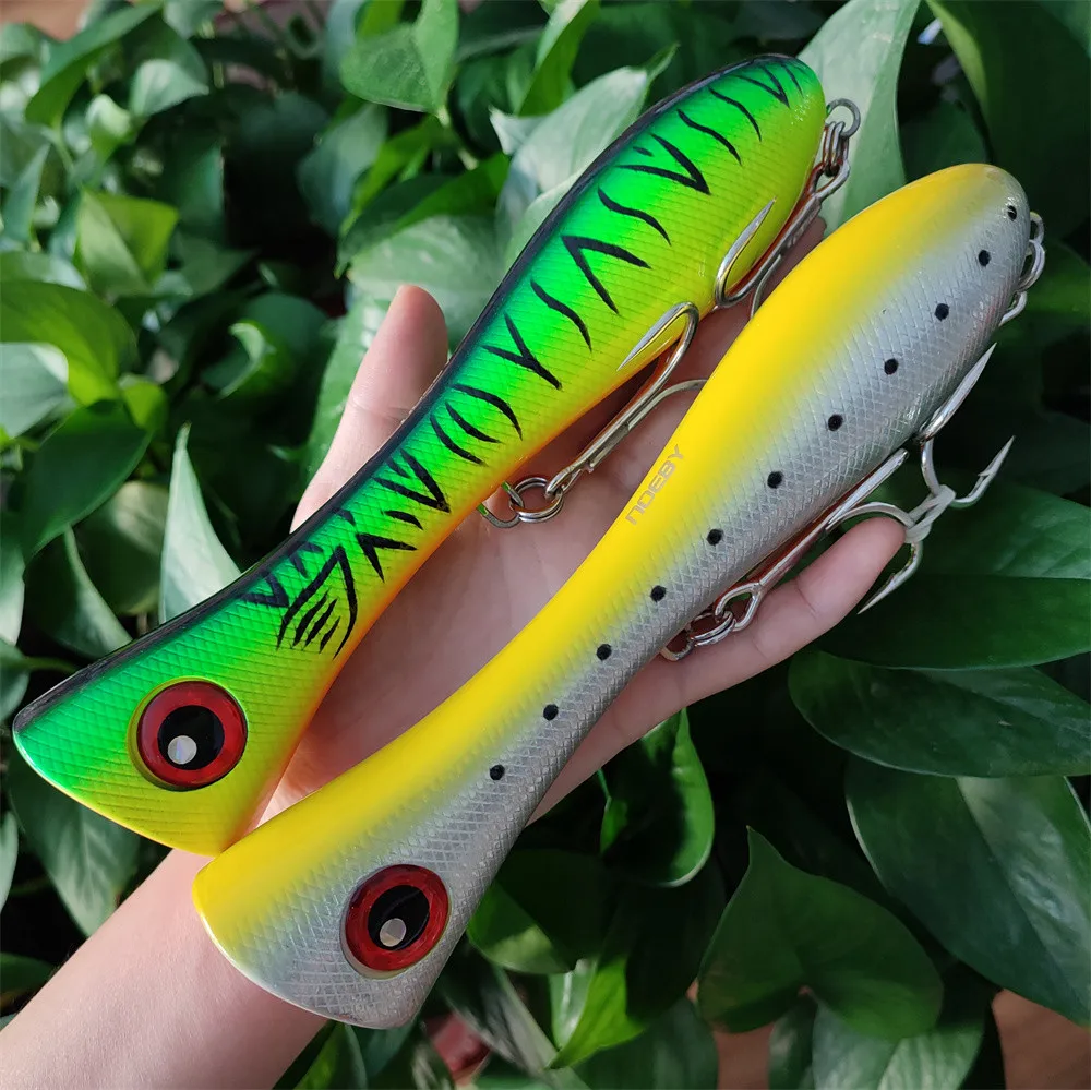 

NOEBY NBL9247 Top Water Popper Fishing Lure Wobbler 205mm 133g Artificial Sea Bait Big Mouth 8 Colors VMC Hook Tuna Fishing Lure