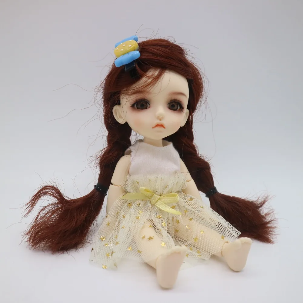 15 см BJD 1/8 кукла суставная Смола включает глаза одежда парики