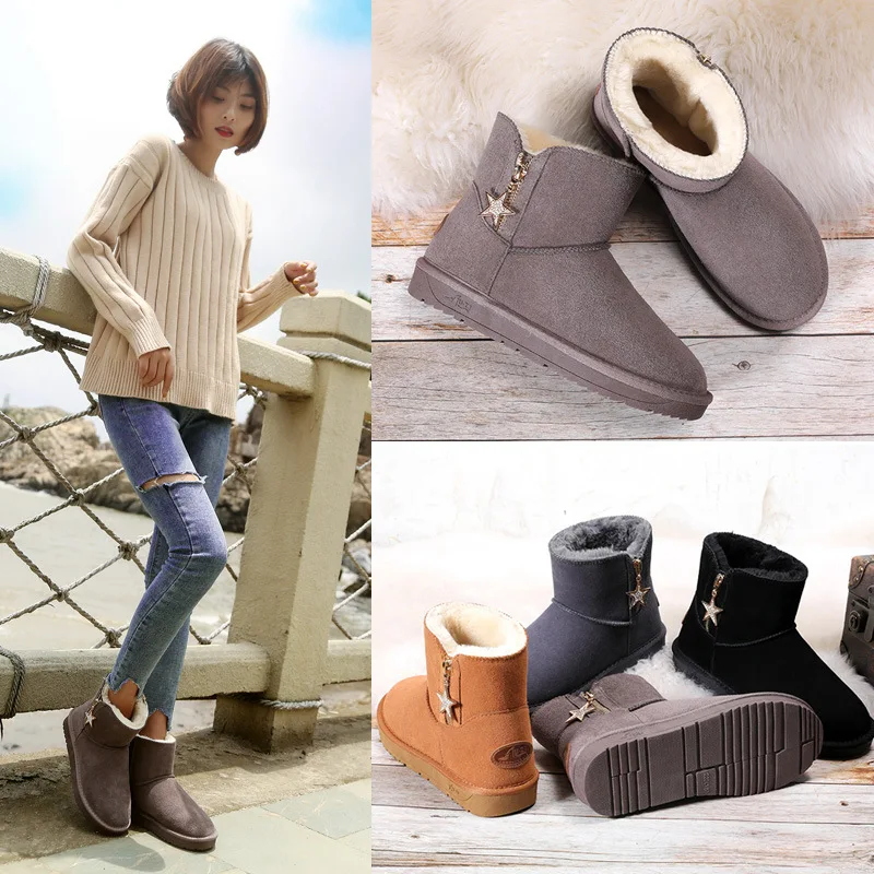 Зимние сапоги из натуральной кожи на меху женские ботинки наивысшего качества в