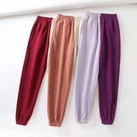 autumnwinter color matching trend straight pants casual fashion trend sports elastic waist loose shoes pants women casual pants