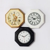 wall clock model realistic accessories bright color dollhouse wall clock furniture toy simulation mini household items for props