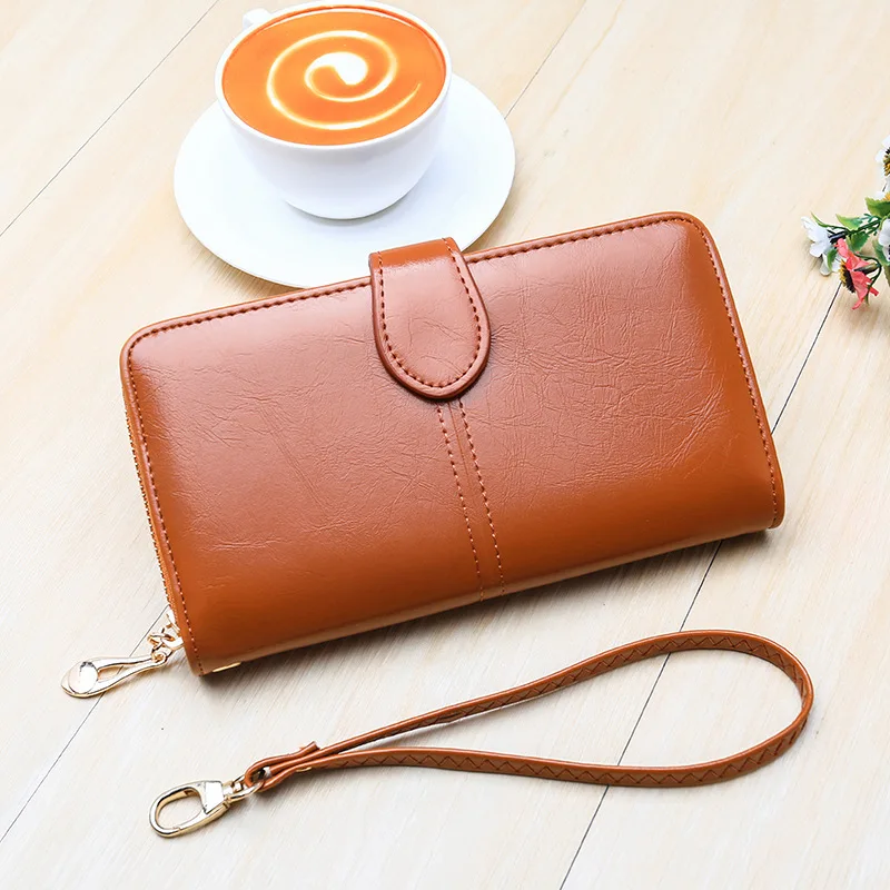 

Fashion Pu Leather Long Large Capacity Hasp Zipper Card Holder Wallet Purse Women Zipper Wallets Card Holder Luxury Clutch Bags