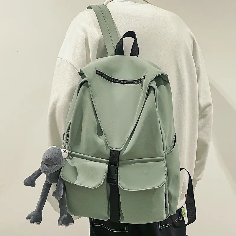 Однотонный нейлоновый Модный Зеленый Рюкзак для девочек и мальчиков женская