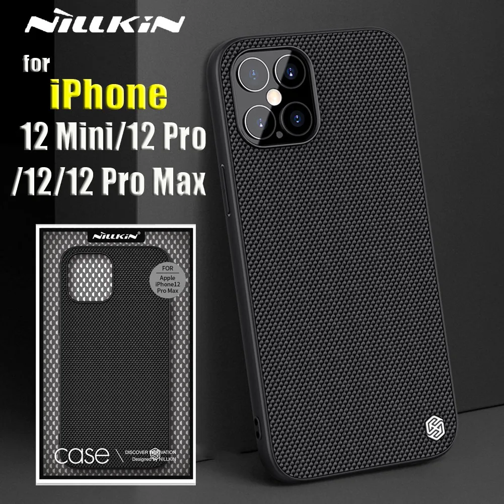 for iPhone 12 11 Pro Max 12 Mini Case NILLKIN Textured Nylon Fiber Durable Non-slip Back Cover for Apple iPhone X Xs Max Funda