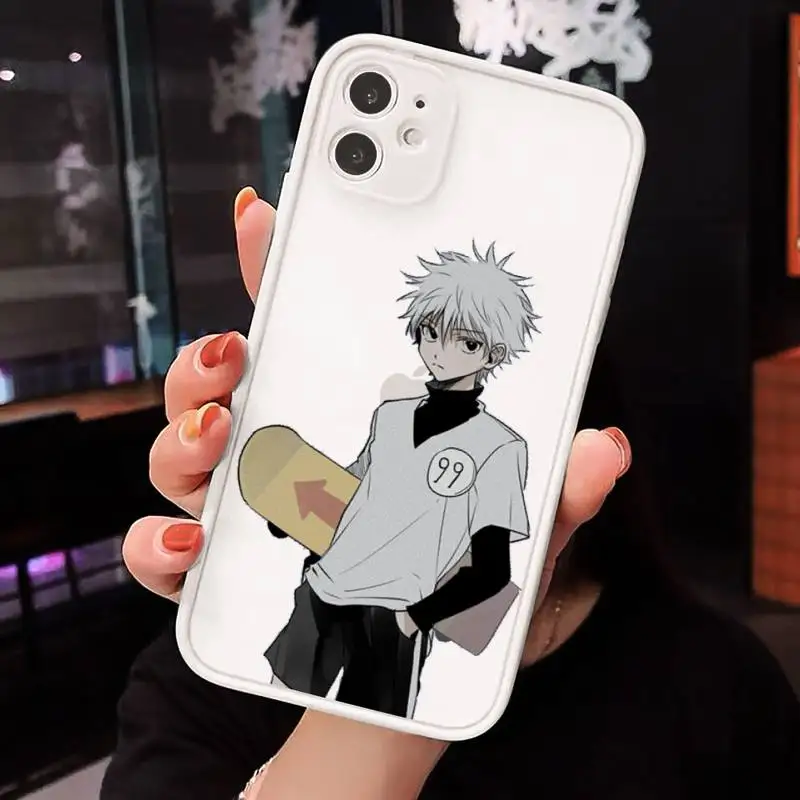 

Hunter X hunter Phone Case For iPhone 12 11 Mini Pro XR XS Max 7 8 Plus X Matte transparent White Back Cover