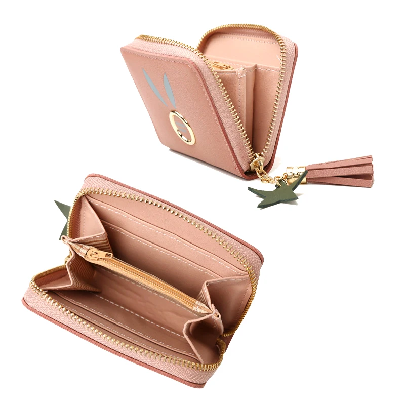 Женский короткий кошелек FONMOR маленький мини-кошелек из искусственной кожи с