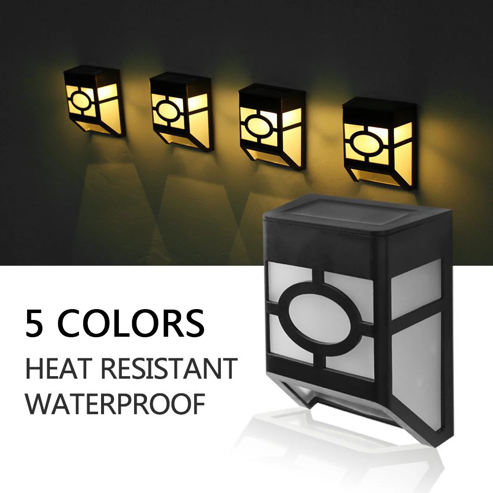 Настенный светильник на солнечной батарее 1 6 шт. уличный водонепроницаемый IP65 от