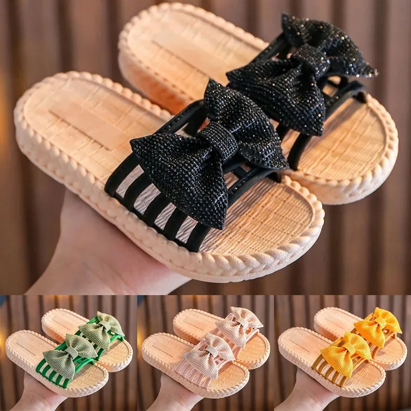 

Summer Sweet Bow Girls Sandals Slides Kids Shoes Beach Sandals Princess Children Slippers For Bath Indoor Outdoor Open Toe Shoes