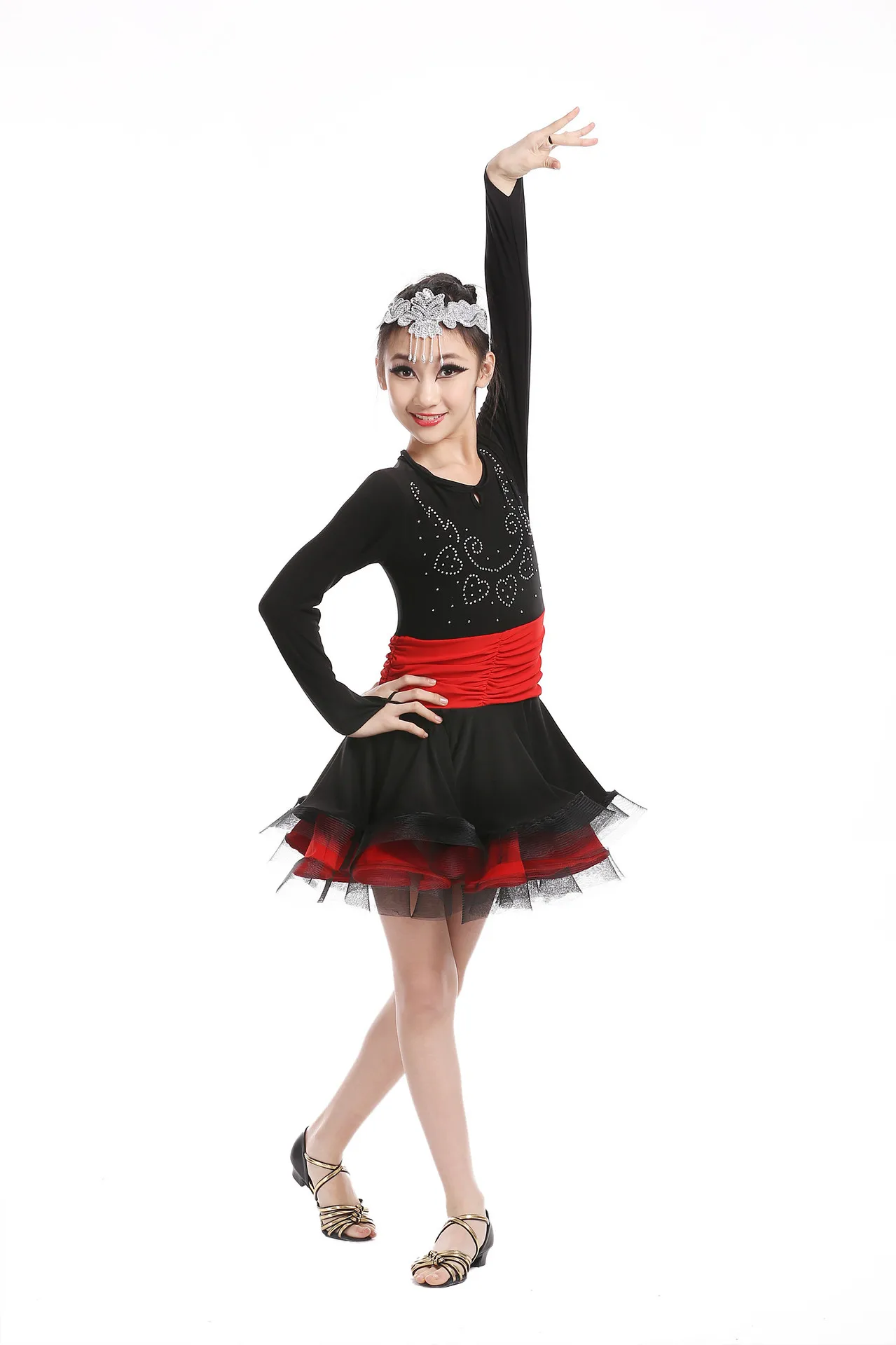 Платье для бальных танцев сальса и фламенко костюм пачка детское платье самбы
