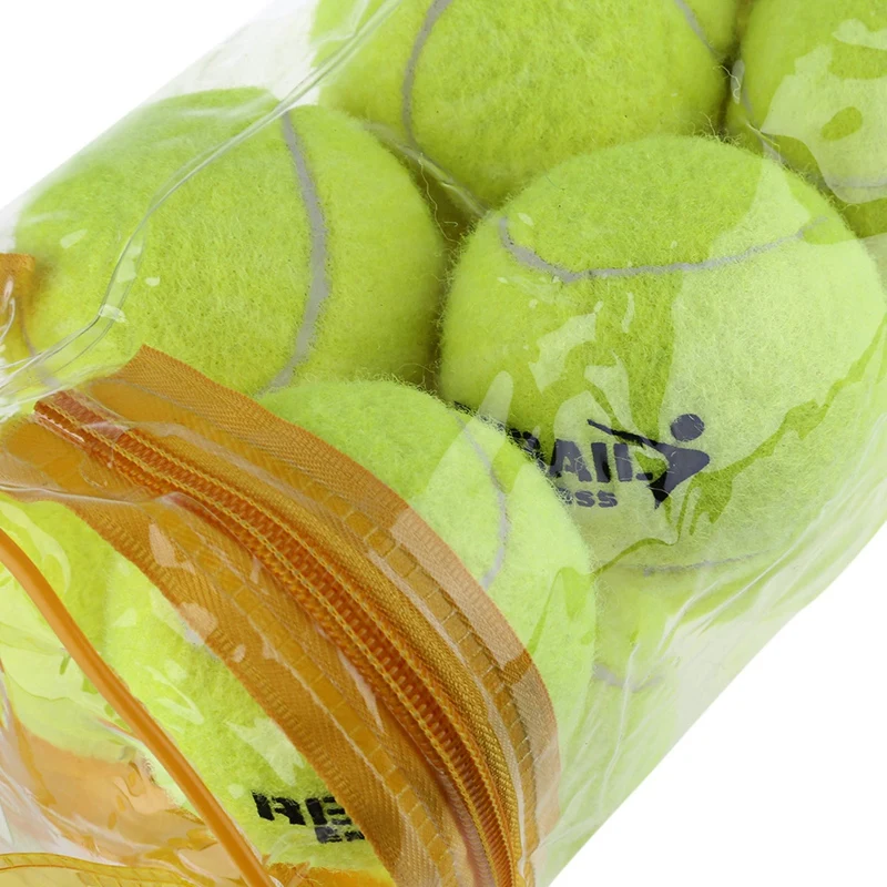 

Regail 12Pcs Tennis Ball High Elasticity Training Ball Natural Rubber Competition Tennis Ball