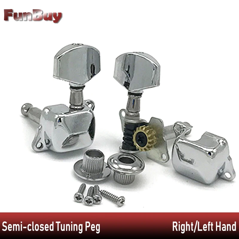 6 шт./компл. полузакрытая акустическая электрическая гитара тюнер для клавиш Peg