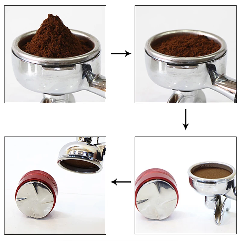 

304 Stainless Steel Coffee Tamper 51MM/53MM/58MM Coffee Distributor Coffee Powder Hammer Customized Coffee Accessories
