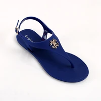 2021 new women sandals summer fashion peep toe jelly flip flops buckle non slip flat sandals woman sandalia feminina