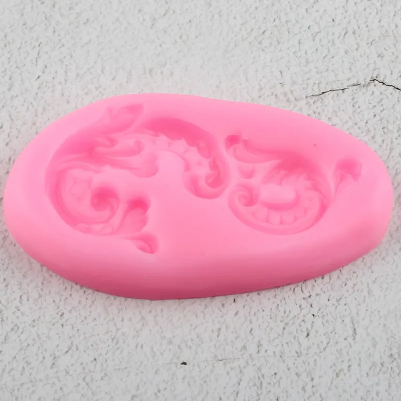 Барокко рельефная граница силиконовые формы кекс Топпер конфеты глина шоколад